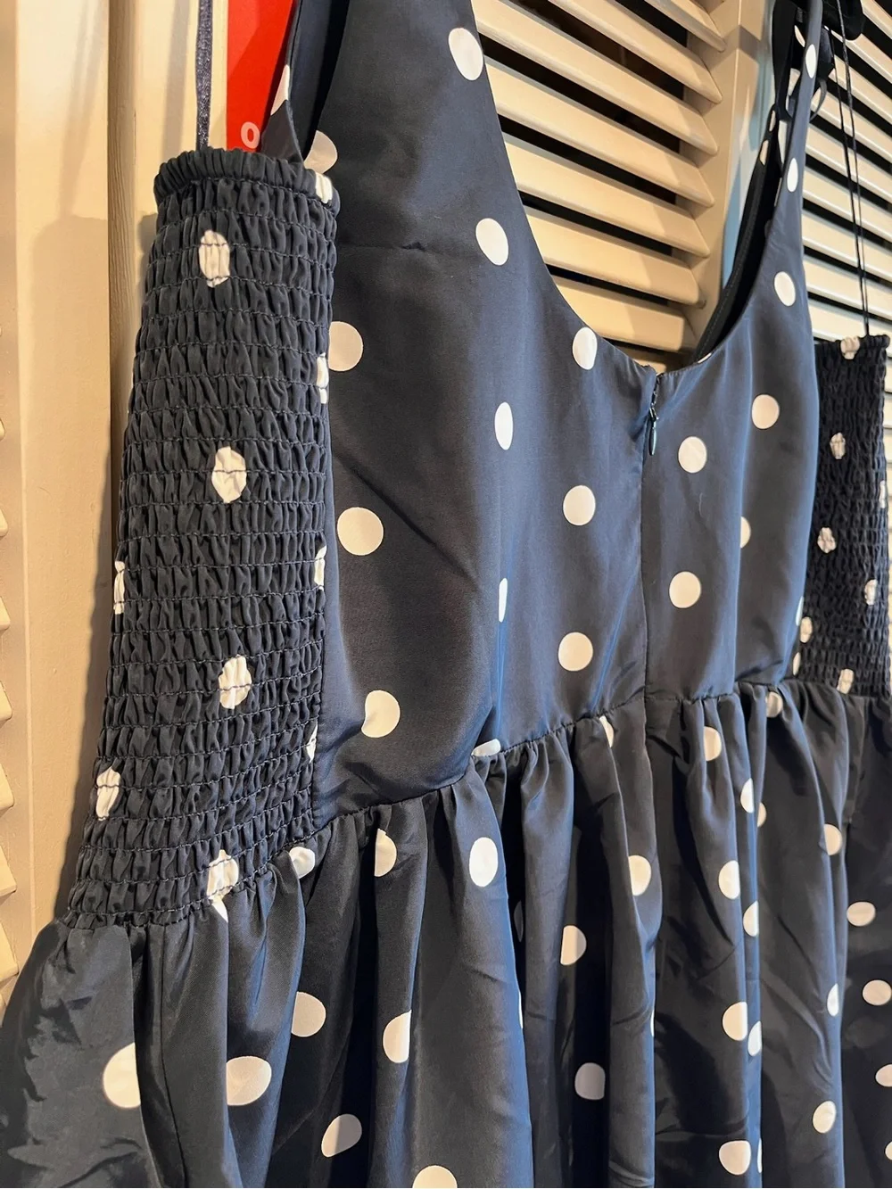Old Navy - “The Occasions” Girls Navy Polka Dot Tie-Shoulder Dress - NWT!